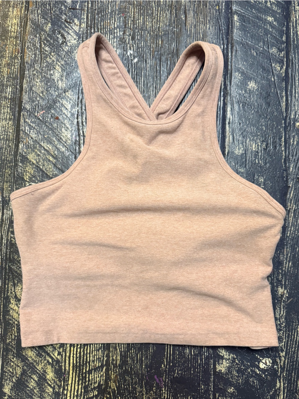 Beyond Yoga Cropped Racerback Tank Top - Dusty Rose
